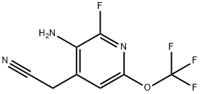 3-Amino-2-fluoro-6-(trifluoromethoxy)pyridine-4-acetonitrile Structure