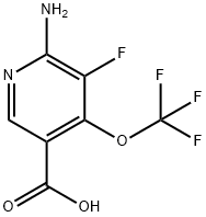 2-Amino-3-fluoro-4-(trifluoromethoxy)pyridine-5-carboxylic acid Structure