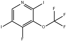 2,5-Diiodo-4-fluoro-3-(trifluoromethoxy)pyridine Structure