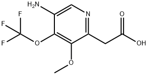 5-Amino-3-methoxy-4-(trifluoromethoxy)pyridine-2-acetic acid Structure