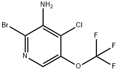 3-Amino-2-bromo-4-chloro-5-(trifluoromethoxy)pyridine Structure