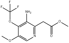 Methyl 3-amino-5-methoxy-4-(trifluoromethoxy)pyridine-2-acetate 구조식 이미지