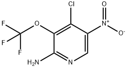 2-Amino-4-chloro-5-nitro-3-(trifluoromethoxy)pyridine Structure