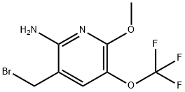 2-Amino-3-(bromomethyl)-6-methoxy-5-(trifluoromethoxy)pyridine Structure