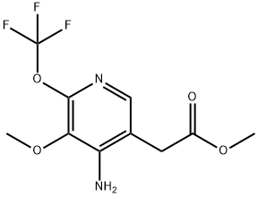 Methyl 4-amino-3-methoxy-2-(trifluoromethoxy)pyridine-5-acetate Structure