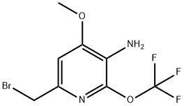 3-Amino-6-(bromomethyl)-4-methoxy-2-(trifluoromethoxy)pyridine Structure