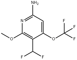 6-Amino-3-(difluoromethyl)-2-methoxy-4-(trifluoromethoxy)pyridine Structure