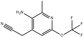 3-Amino-2-methyl-6-(trifluoromethoxy)pyridine-4-acetonitrile Structure