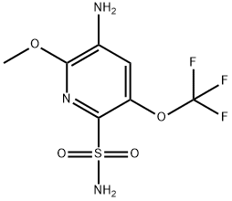 3-Amino-2-methoxy-5-(trifluoromethoxy)pyridine-6-sulfonamide Structure