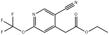 Ethyl 5-cyano-2-(trifluoromethoxy)pyridine-4-acetate Structure