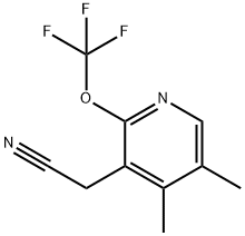 4,5-Dimethyl-2-(trifluoromethoxy)pyridine-3-acetonitrile Structure