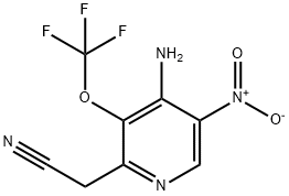 4-Amino-5-nitro-3-(trifluoromethoxy)pyridine-2-acetonitrile Structure