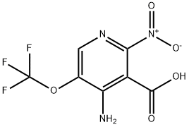 4-Amino-2-nitro-5-(trifluoromethoxy)pyridine-3-carboxylic acid Structure