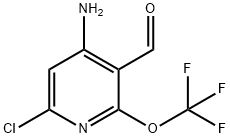 4-Amino-6-chloro-2-(trifluoromethoxy)pyridine-3-carboxaldehyde 구조식 이미지