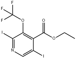 Ethyl 2,5-diiodo-3-(trifluoromethoxy)pyridine-4-carboxylate Structure