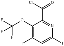 4,6-Diiodo-3-(trifluoromethoxy)pyridine-2-carbonyl chloride Structure