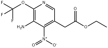 Ethyl 3-amino-4-nitro-2-(trifluoromethoxy)pyridine-5-acetate Structure