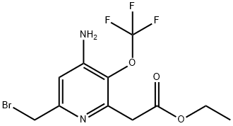 Ethyl 4-amino-6-(bromomethyl)-3-(trifluoromethoxy)pyridine-2-acetate Structure