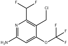 6-Amino-3-(chloromethyl)-2-(difluoromethyl)-4-(trifluoromethoxy)pyridine Structure