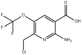 2-Amino-6-(chloromethyl)-5-(trifluoromethoxy)pyridine-3-carboxylic acid Structure