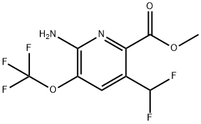 Methyl 2-amino-5-(difluoromethyl)-3-(trifluoromethoxy)pyridine-6-carboxylate Structure