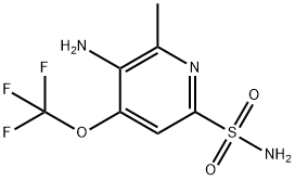 3-Amino-2-methyl-4-(trifluoromethoxy)pyridine-6-sulfonamide Structure