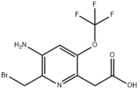 3-Amino-2-(bromomethyl)-5-(trifluoromethoxy)pyridine-6-acetic acid Structure