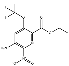 Ethyl 3-amino-2-nitro-5-(trifluoromethoxy)pyridine-6-carboxylate Structure