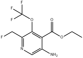 Ethyl 5-amino-2-(fluoromethyl)-3-(trifluoromethoxy)pyridine-4-carboxylate Structure