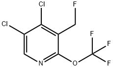 4,5-Dichloro-3-(fluoromethyl)-2-(trifluoromethoxy)pyridine Structure