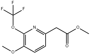 Methyl 3-methoxy-2-(trifluoromethoxy)pyridine-6-acetate Structure