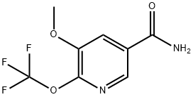 3-Methoxy-2-(trifluoromethoxy)pyridine-5-carboxamide Structure