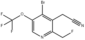 4-Bromo-2-(fluoromethyl)-5-(trifluoromethoxy)pyridine-3-acetonitrile Structure