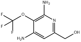 2,4-Diamino-3-(trifluoromethoxy)pyridine-6-methanol Structure