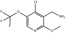 3-(Aminomethyl)-4-chloro-2-methoxy-5-(trifluoromethoxy)pyridine Structure