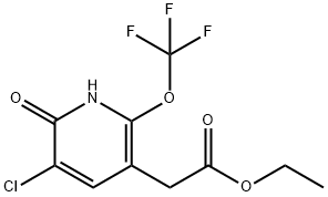 Ethyl 3-chloro-2-hydroxy-6-(trifluoromethoxy)pyridine-5-acetate Structure