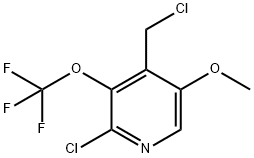 2-Chloro-4-(chloromethyl)-5-methoxy-3-(trifluoromethoxy)pyridine Structure