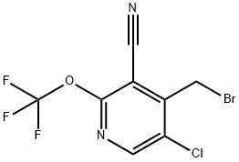 4-(Bromomethyl)-5-chloro-3-cyano-2-(trifluoromethoxy)pyridine Structure