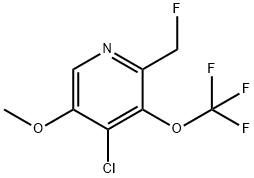 4-Chloro-2-(fluoromethyl)-5-methoxy-3-(trifluoromethoxy)pyridine Structure