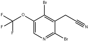 2,4-Dibromo-5-(trifluoromethoxy)pyridine-3-acetonitrile 구조식 이미지