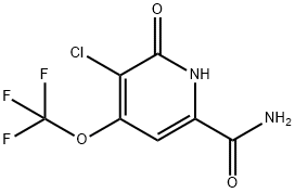 3-Chloro-2-hydroxy-4-(trifluoromethoxy)pyridine-6-carboxamide Structure