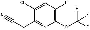 3-Chloro-5-fluoro-6-(trifluoromethoxy)pyridine-2-acetonitrile Structure