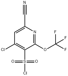 4-Chloro-6-cyano-2-(trifluoromethoxy)pyridine-3-sulfonyl chloride Structure