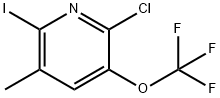 2-Chloro-6-iodo-5-methyl-3-(trifluoromethoxy)pyridine Structure