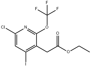 Ethyl 6-chloro-4-iodo-2-(trifluoromethoxy)pyridine-3-acetate Structure