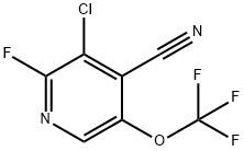 3-Chloro-4-cyano-2-fluoro-5-(trifluoromethoxy)pyridine Structure