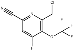 2-(Chloromethyl)-6-cyano-4-fluoro-3-(trifluoromethoxy)pyridine Structure