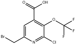 6-(Bromomethyl)-2-chloro-3-(trifluoromethoxy)pyridine-4-carboxylic acid Structure