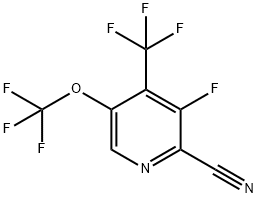 2-Cyano-3-fluoro-5-(trifluoromethoxy)-4-(trifluoromethyl)pyridine Structure