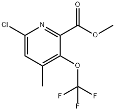 Methyl 6-chloro-4-methyl-3-(trifluoromethoxy)pyridine-2-carboxylate Structure